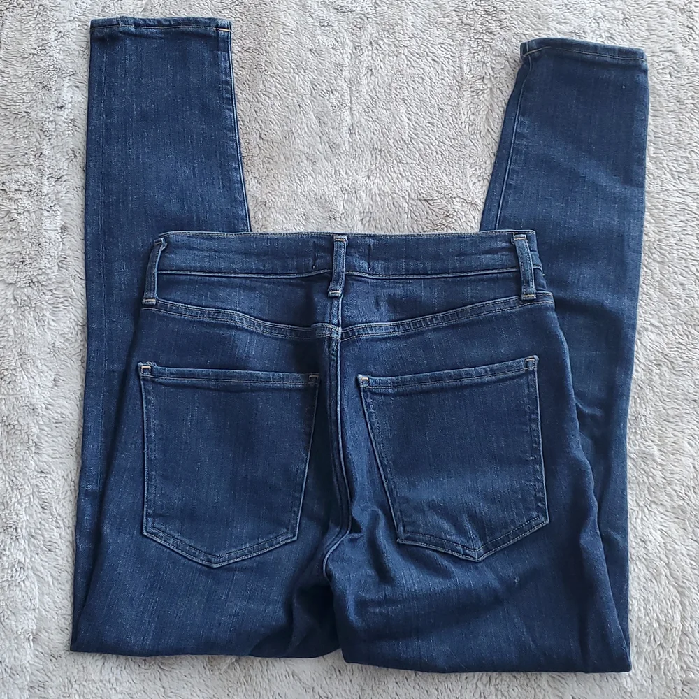 Agolde Dark Medium Wash Mid Rise Skinny Blue Jeans Size 25 Waist 25 Inches - Picture 6 of 6